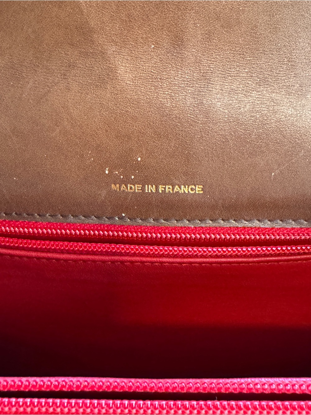 Celine Honey Brown Leather Shoulder Bag with Gold Button - Picture 12 of 15